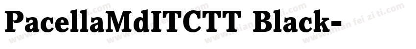 PacellaMdITCTT Black字体转换